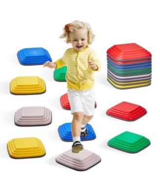 10-PC Large Balance Stepping Stones Set, Non-Slip 220 lb Capacity