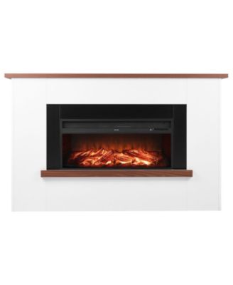 65.5" Freestanding Electric Fireplace Stove Heater with Mantel 1500W