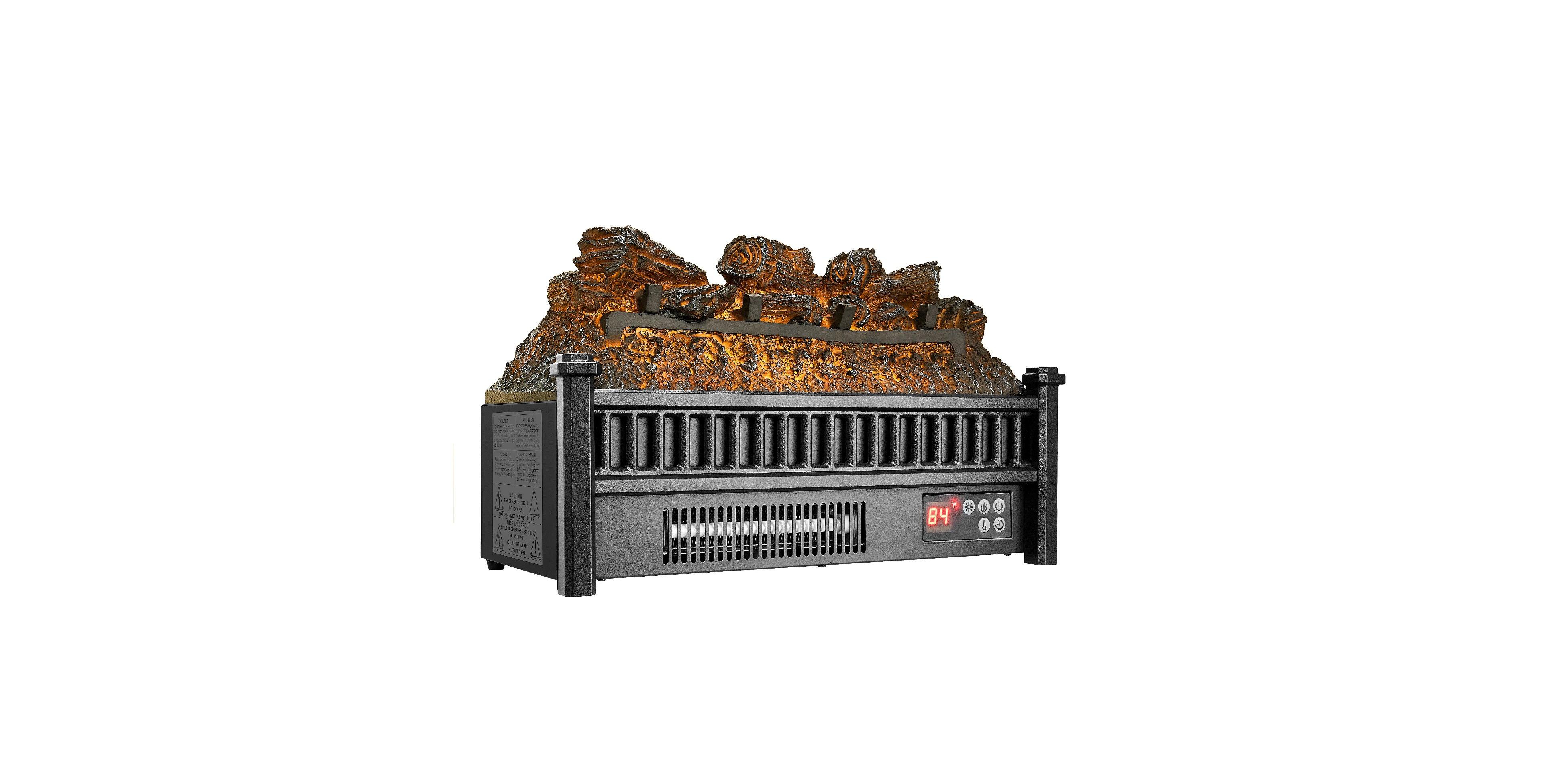 20 Inch Electric Fireplace Log Insert 1500W with Remote and Timer