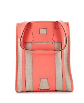 PM Petit H Bell Tote Toile and Leather