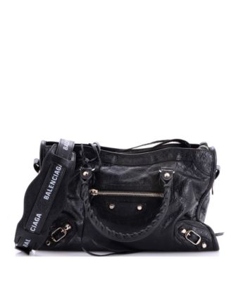 Small Logo Strap City Classic Studs Bag Leather