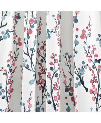 Mirabelle Watercolor Floral Window Curtain Panels Pair 52"W x 84"L +2" - Floral Curtains For Bedroom - Living Room Curtains