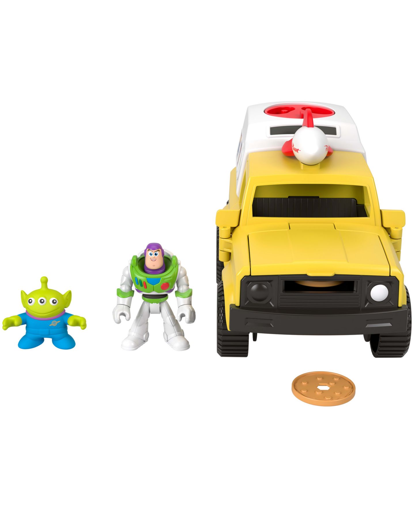 Детские фигурки Imaginext Disney and Pixar Toy Story Pizza Planet Truck with Buzz Lightyear and Alien Action Figures — фото 4