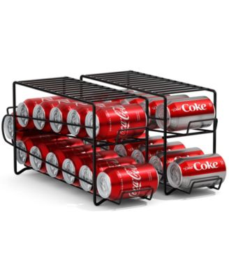 2 Pack Can Dispenser Rack - Holds 12 Standard Size 12oz Cans Each