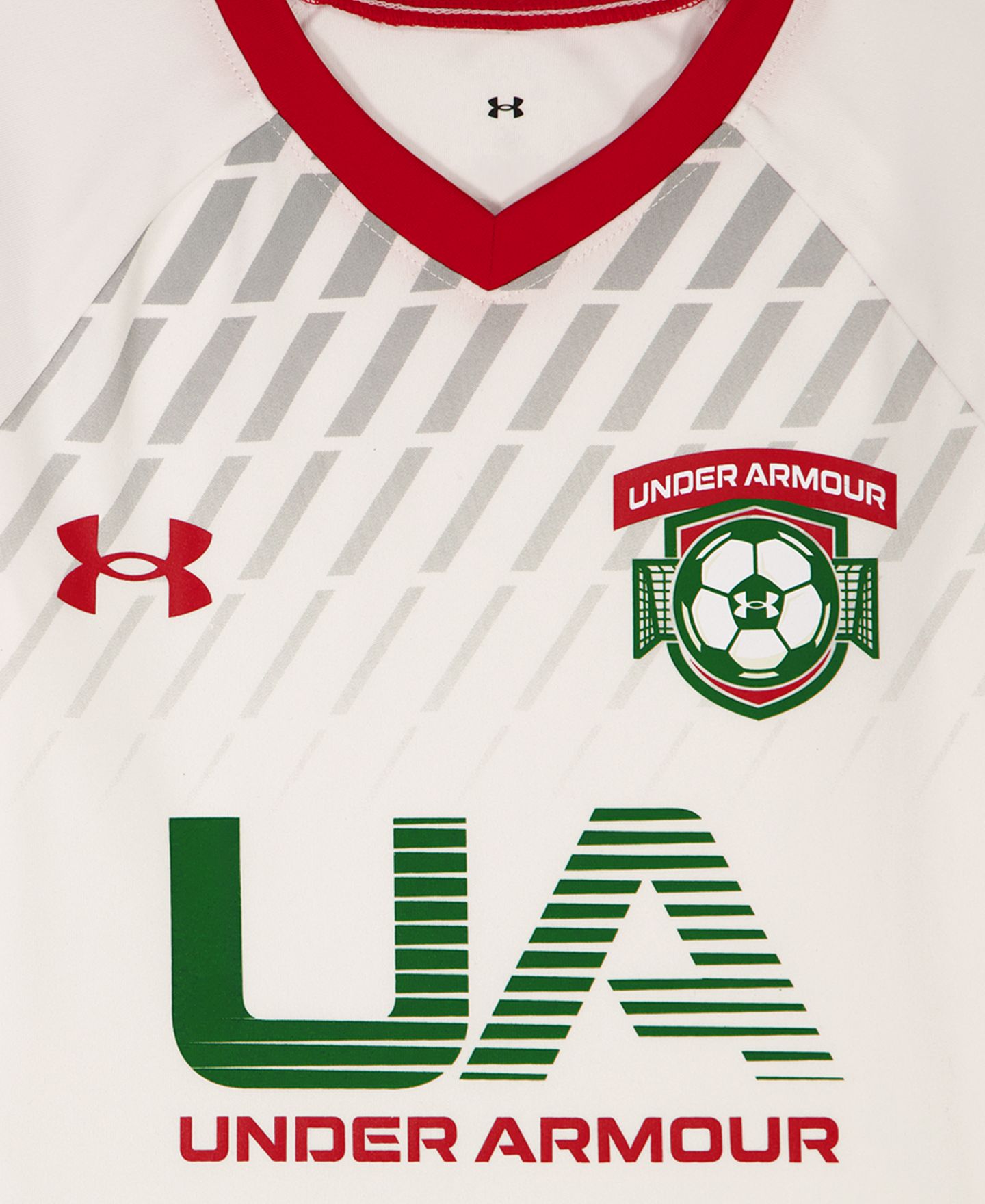 Детский комплект Under Armour Tech Soccer: футболка и шорты, 2-7 лет, цвет: Белый / Красный — фото 8