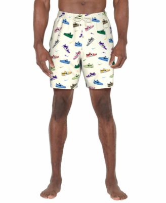 Men's 7" Sneaker Print Volley Swim Shorts