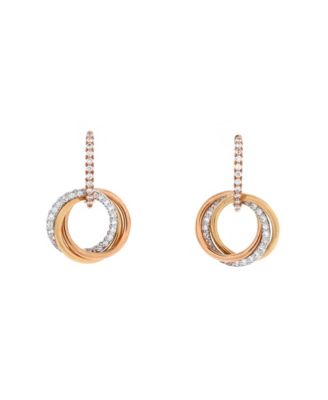 Trinity Hoop Dangle Earrings
