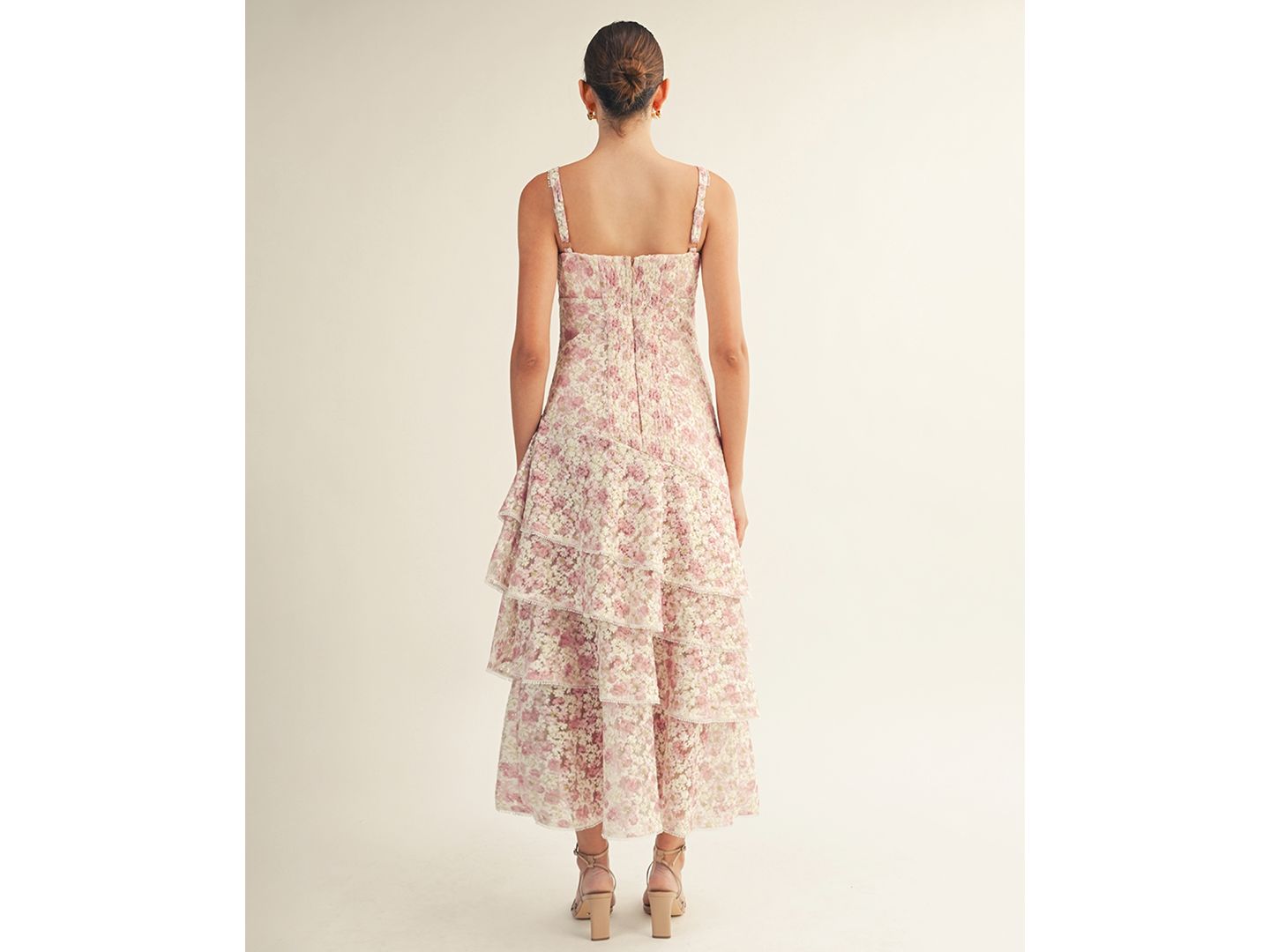 Женское платье AROSE STUDIO, INC Lorraine Sweetheart Neck, цвет: Розовый разноцветный — фото 5