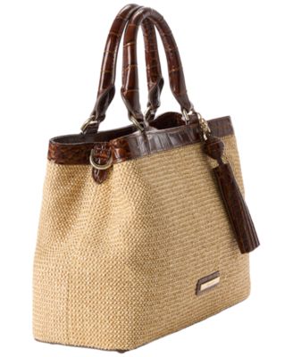 Denise Medium Raffia Satchel Bag