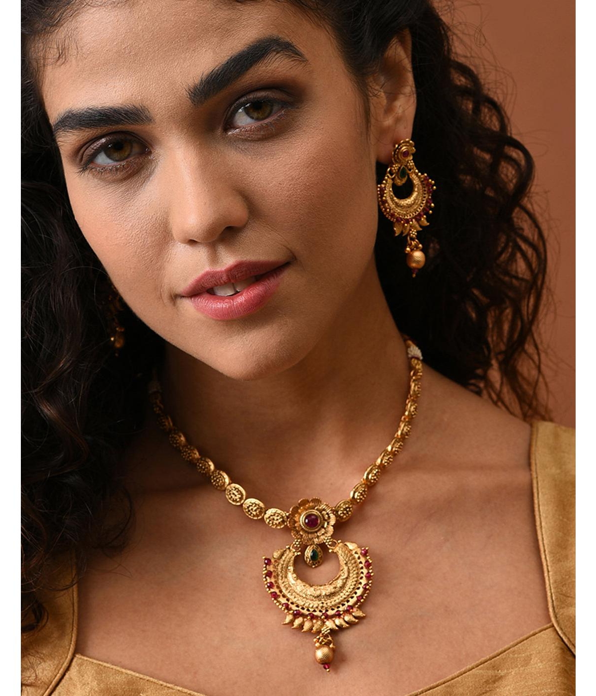 Sohi Gold-Plated Contemporary Jewellery Set