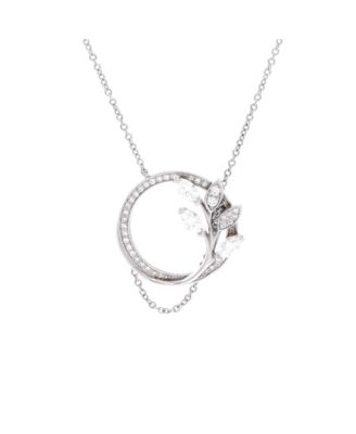 Victoria Vine Circle Pendant Necklace