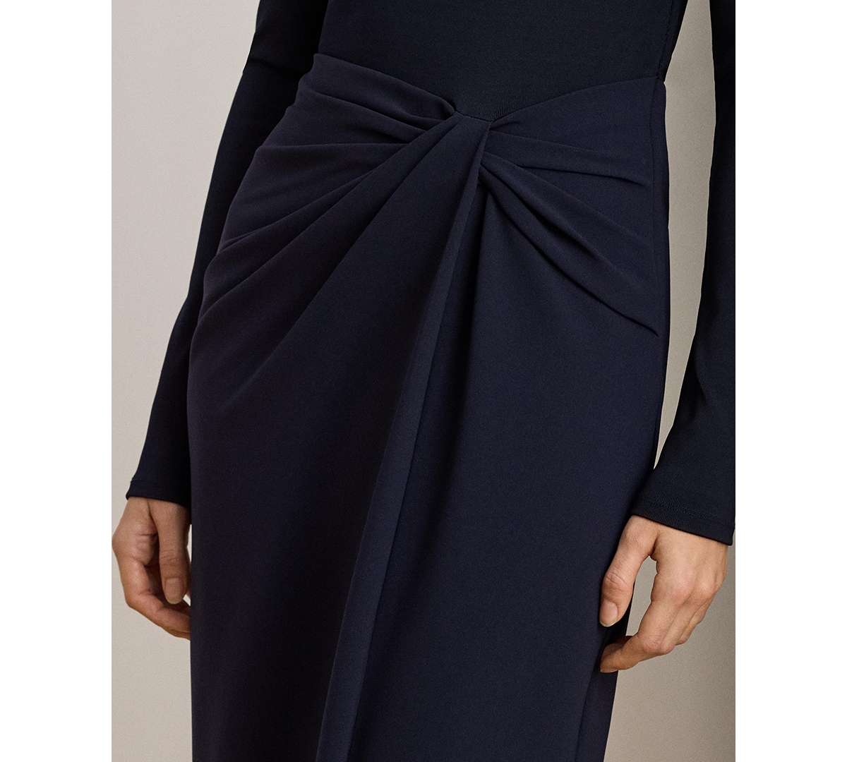Lauren Ralph Women's Rib-Knit Off-The-Shoulder Gown