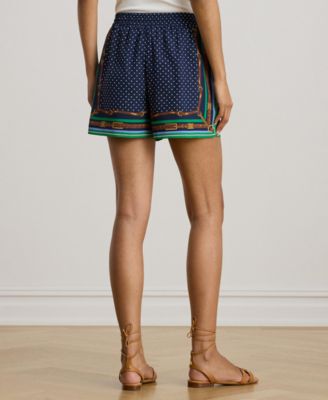 Women's Darrett Belting Print & Polka Dot Drawcord Shorts