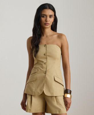 Women's Slim Fit Strapless Bustier Top