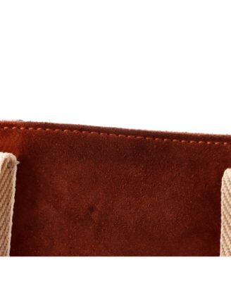 Medium Woody Tote Suede with Canvas