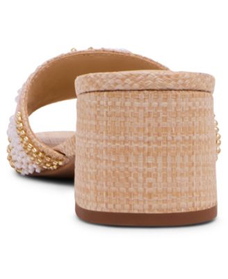 Women's Sunflower Floral Block Heel Sandals