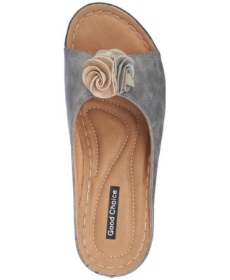 Women's Sydney Rosette Wedge Sandals