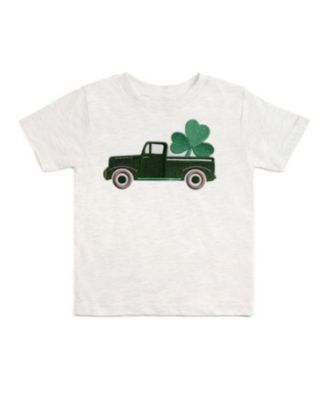 Baby Boys Shamrock Truck Patch St. Patrick's Day Short Sleeve T-Shirt