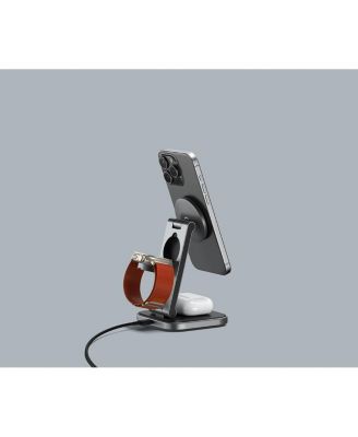 3-In-1 Foldable Qi2 Wireless Charging Stand, Space Gray