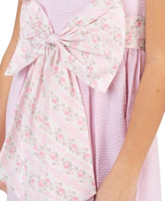 Girls' 7-16 Poplin High-Low Dress & Bag