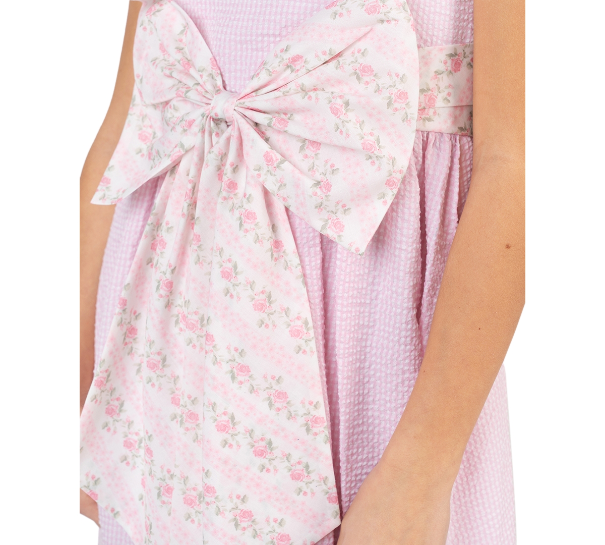 Rare Editions Girls' 7-16 Poplin High-Low Dress & Bag