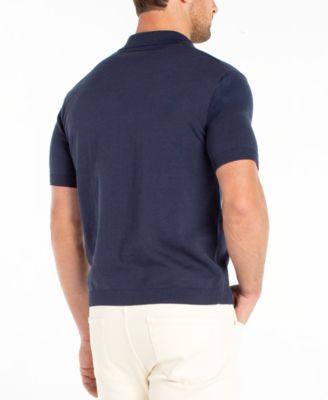 Men's Short-Sleeve Knit Polo Sweater