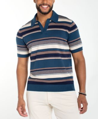 Men's Short-Sleeve Johnny Collar Sweater