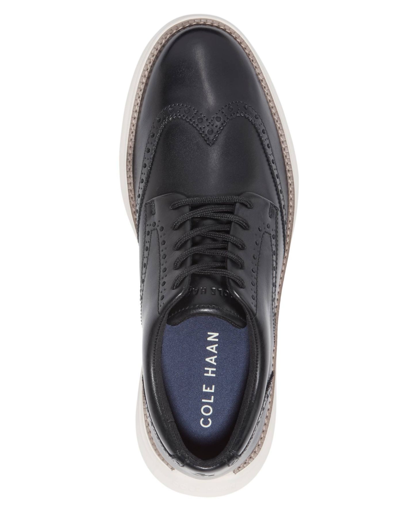 Мужские туфли Cole Haan Grand Remix Wing Lace-Up Oxford, цвет: Чёрный — фото 3