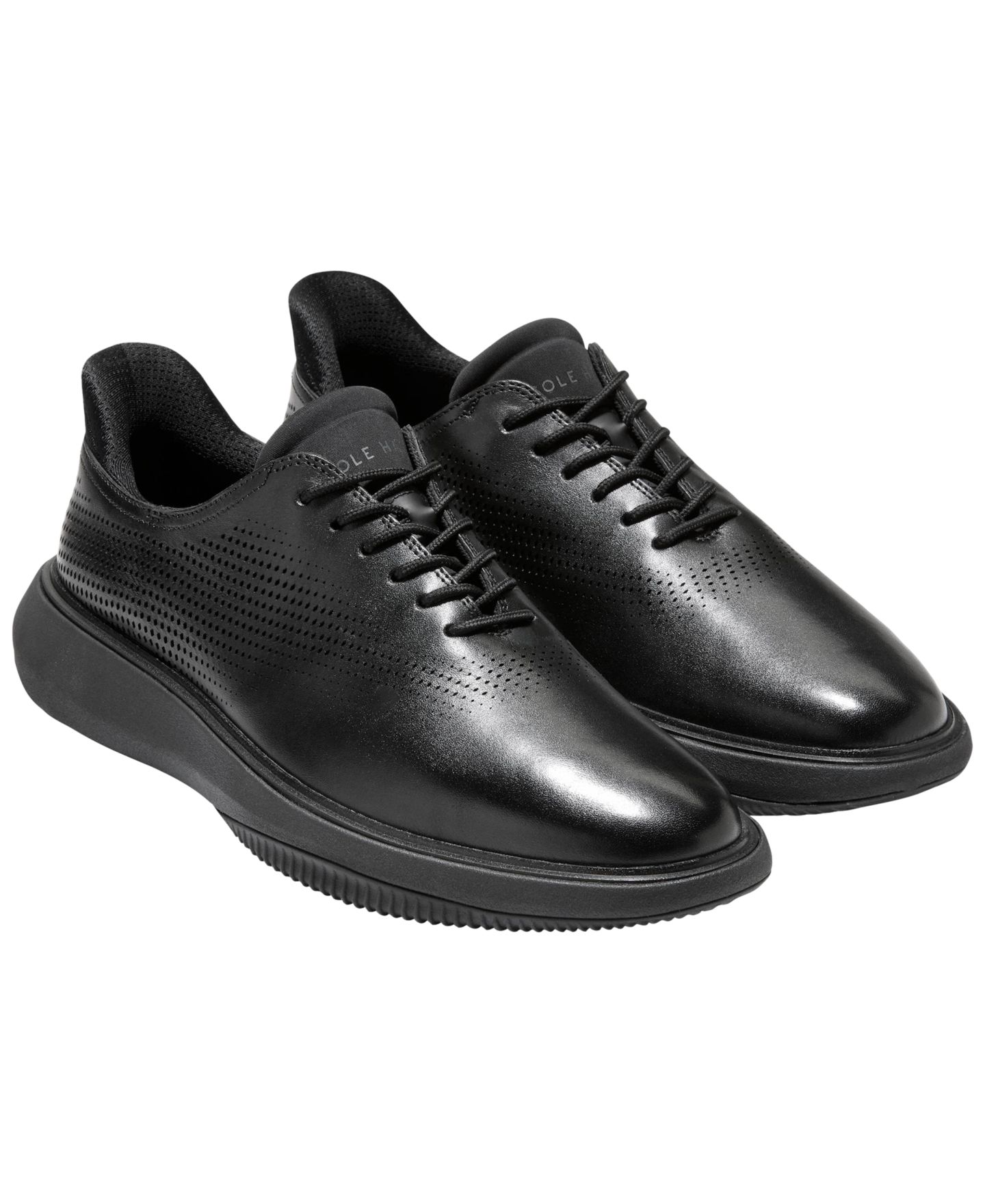 Мужские туфли Cole Haan Grand Phaze Laser Quick-On Lace-Up Oxford, цвет: Чёрный — фото 9