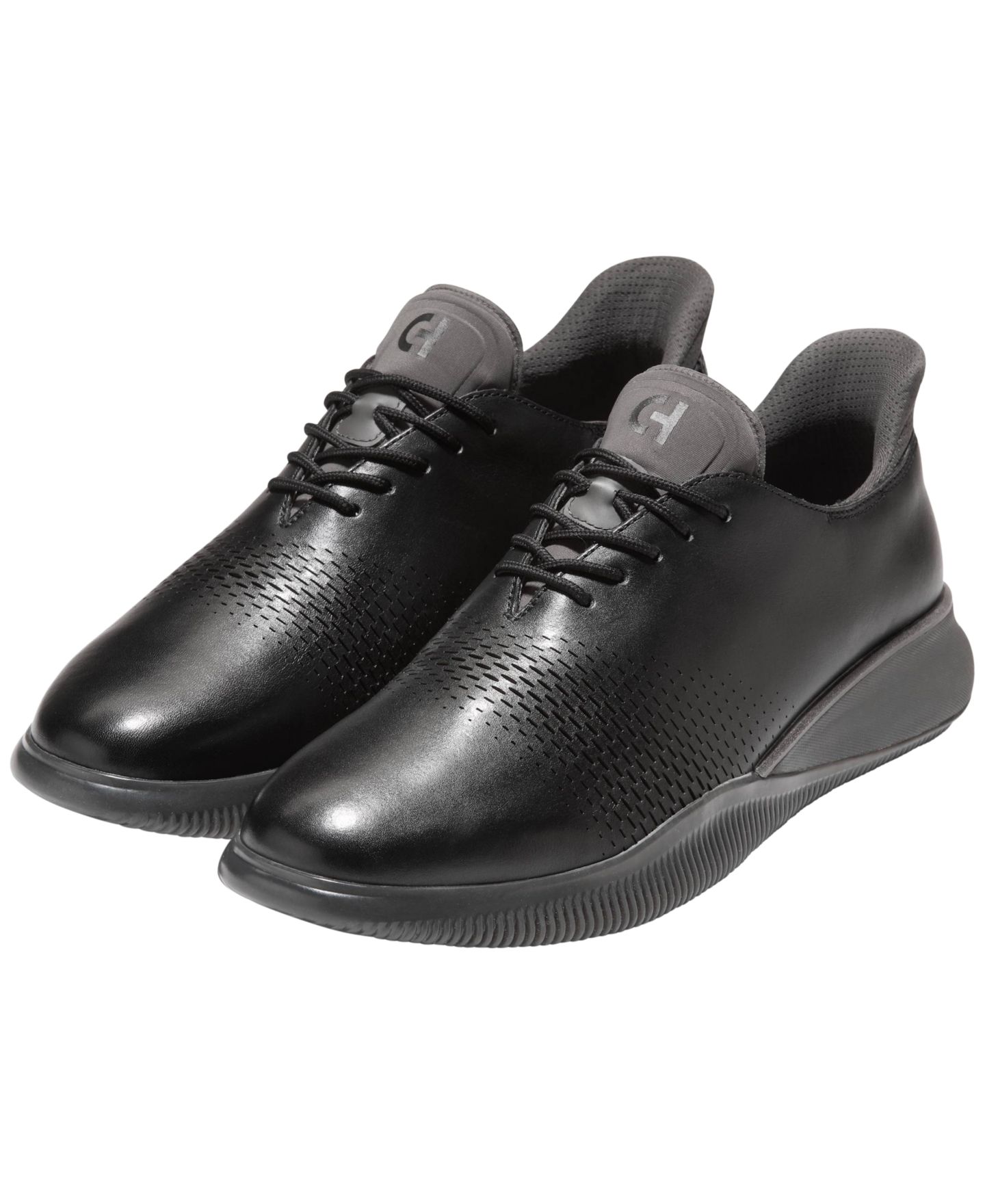 Обувь Cole Haan Men's 6. Zerøgrand Laser Quick-On Lace-Up Oxford Shoes, цвет: Чёрный — фото 9