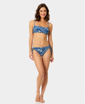 Women's Over the Shoulder Bandeau Top and Soft Tie Hipster Bottoms