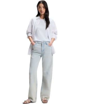 BOSS by Women's Cotton-Jersey Monogram Slim-Fit T-Shirt