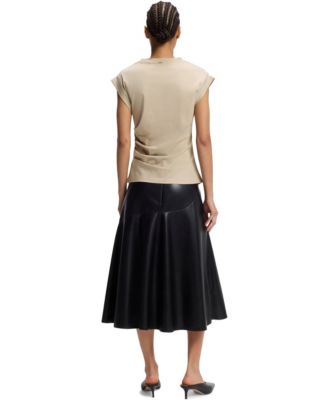 BOSS by Women's Mercerized-Cotton Slim-Fit T-Shirt