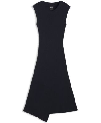 BOSS by Women's Boucl&eacute; Yarn Slim-Fit Ribbed Dress