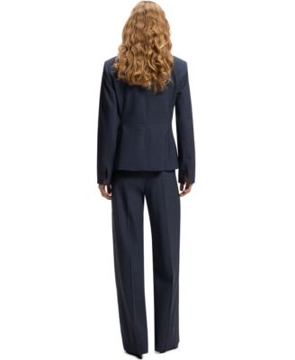 BOSS by Women's M&eacute;lange Virgin Wool Slim-Fit Blazer
