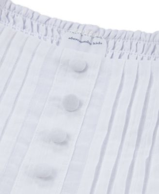 Girls' Pintuck Square Neck Mini Dress