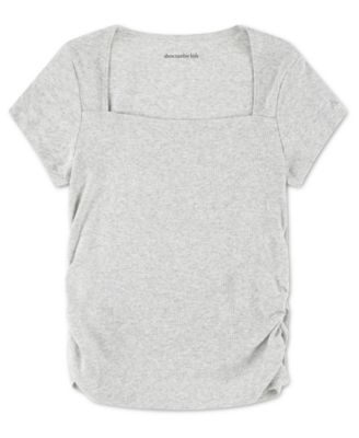 abercrombie kids Girls Square Neck Top - Anf Light Gray Heather 22$