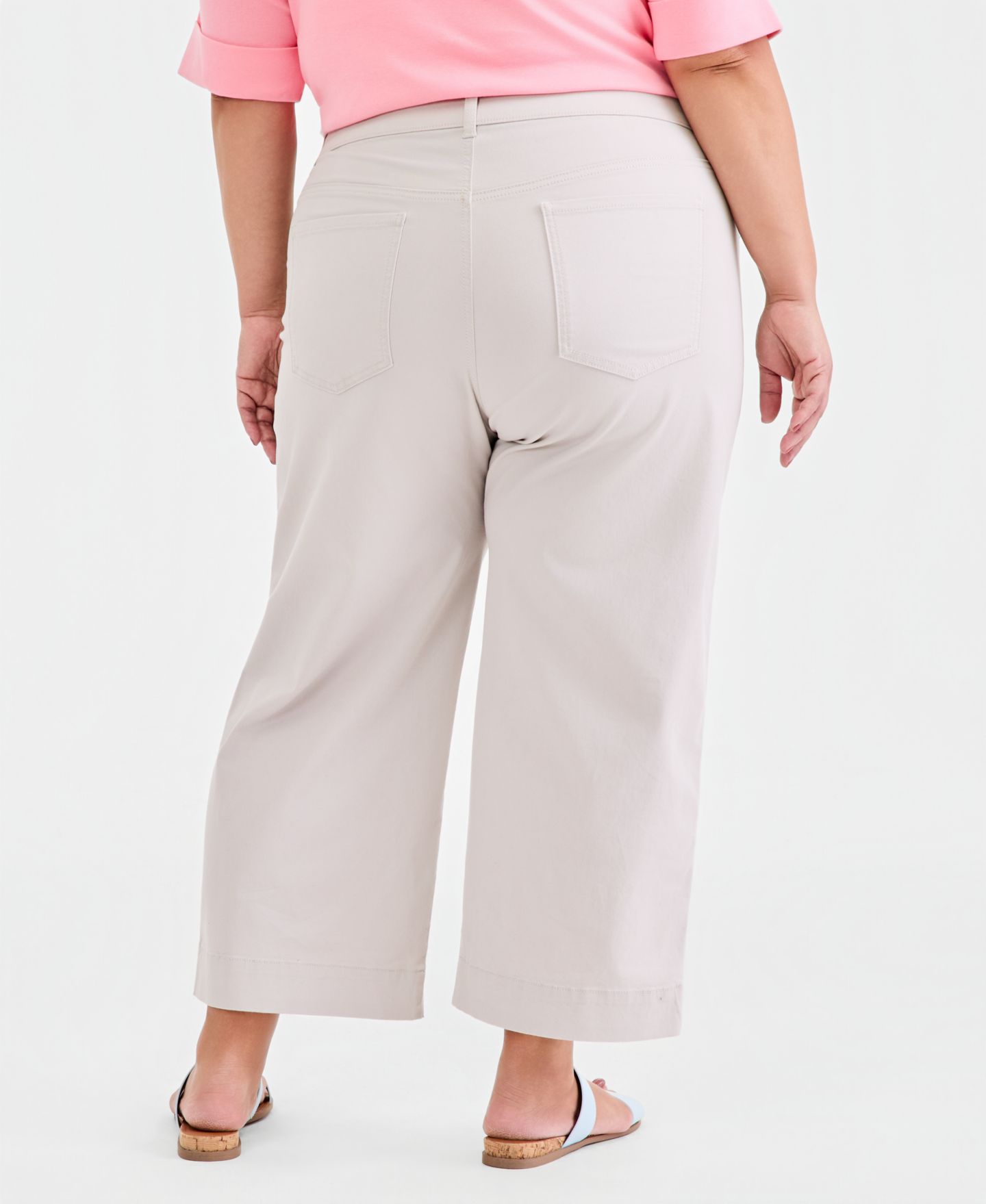 Женские джинсы Style & Co Plus Size High-Rise Shaping Cropped Jeans, цвет: Stonewood — фото 4