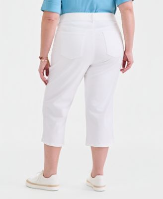 Plus Size High-Rise Shaping Capri Jeans