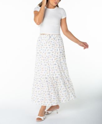 Juniors' Tiered Maxi Skirt