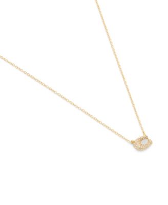 Faux Stone Pav&eacute; Signature C Necklace