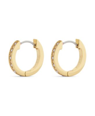 Faux Stone Classic Mother of Pearl Huggie Earrings