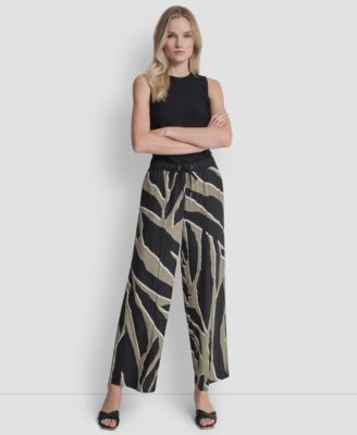 Women's Printed Drawstring Ankle-Length Pants