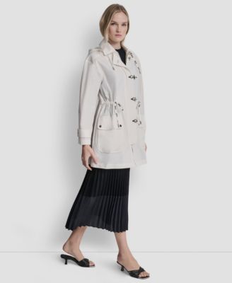 Women's Fire Clasp Anorak Hooded Metal Toggle Jacket