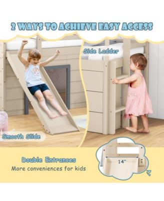 3-in-1 Twin Loft Bed with Slide, Ladder, and Storage Drawers