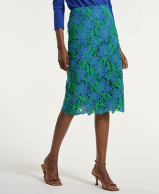 Women's Eyelet Pencil Skirt