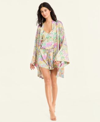 Flower Show Women's Flower Field Printed Robe