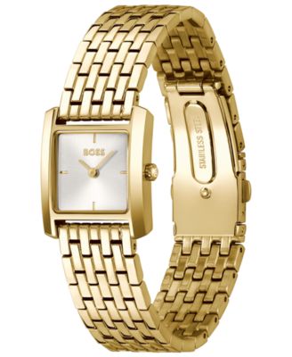 Women's Lucy Scala Quartz Ionic Plated Thin Gold Steel Watch, 22mm