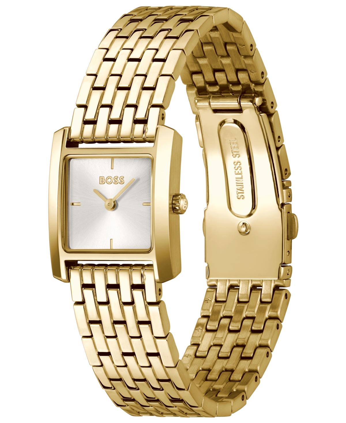 Hugo Boss Women's Lucy Scala Quartz Ionic Plated Thin Gold Steel Watch, 22mm