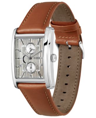 Men's Principle Dress Multi Quartz Multi Brown Leather Watch, 42.5mm